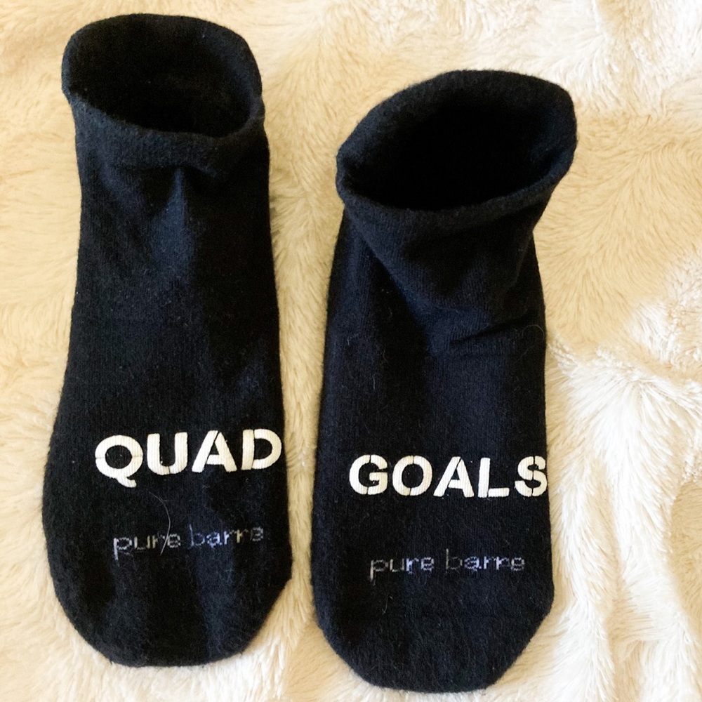 Pure Barre “Quad Goals” sticky socks